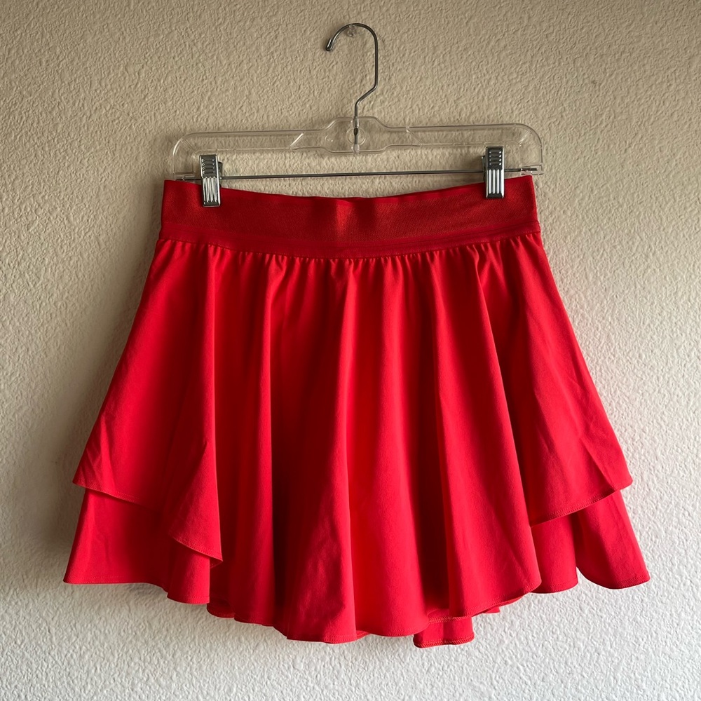 Lululemon Court Rival High-Rise Tennis Skirt, Size 6, Red